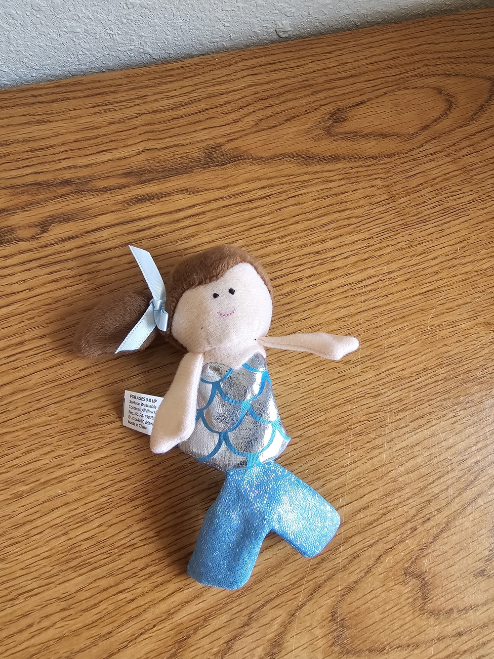 4/$10 Mermaid Finger Puppet Ganz Soft Plush